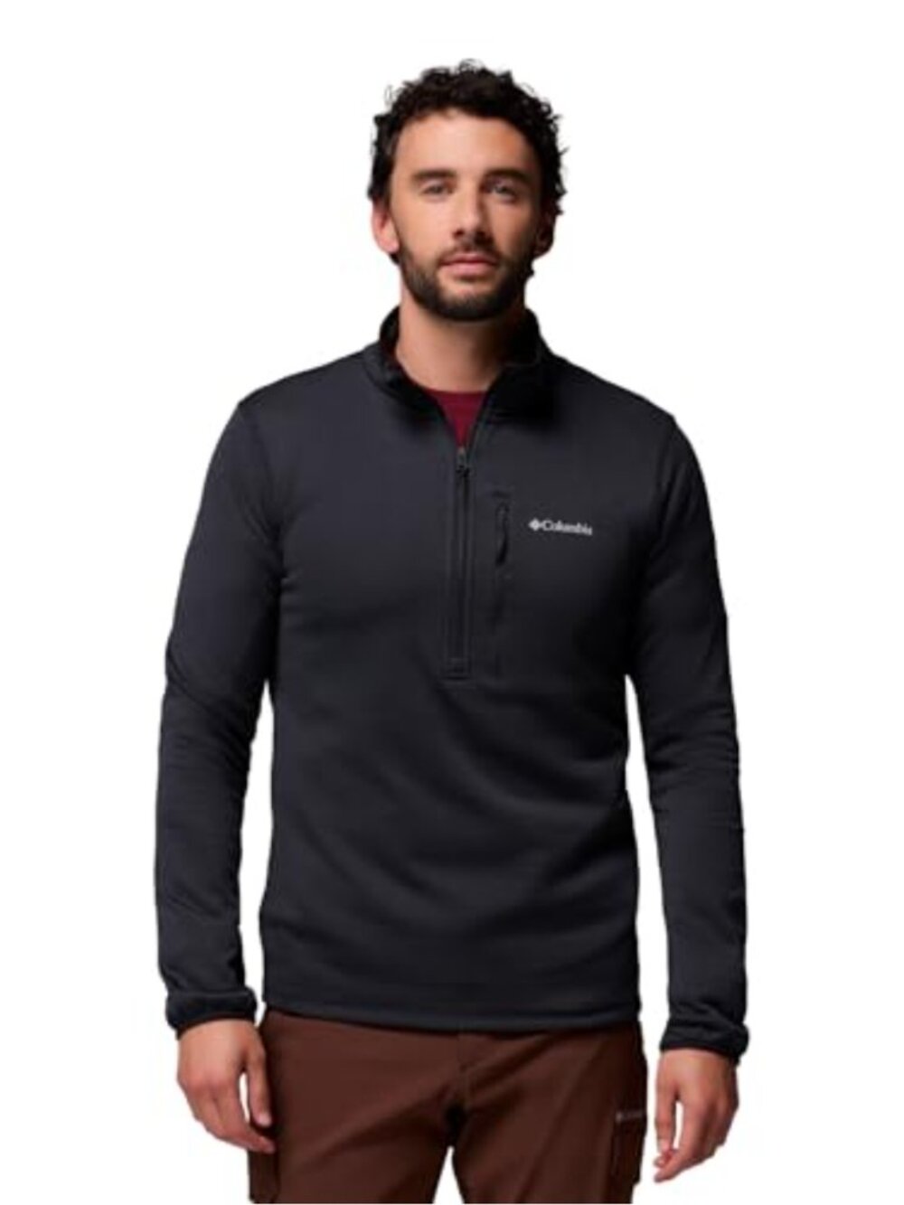 OMNI-WICK Grid Fleece Half Zip Pullover Sweater Activewear Long Sleeve